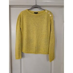 Lauren Ralph Lauren Cotton Blend Knit Sweater‎  women's large yellow coastal